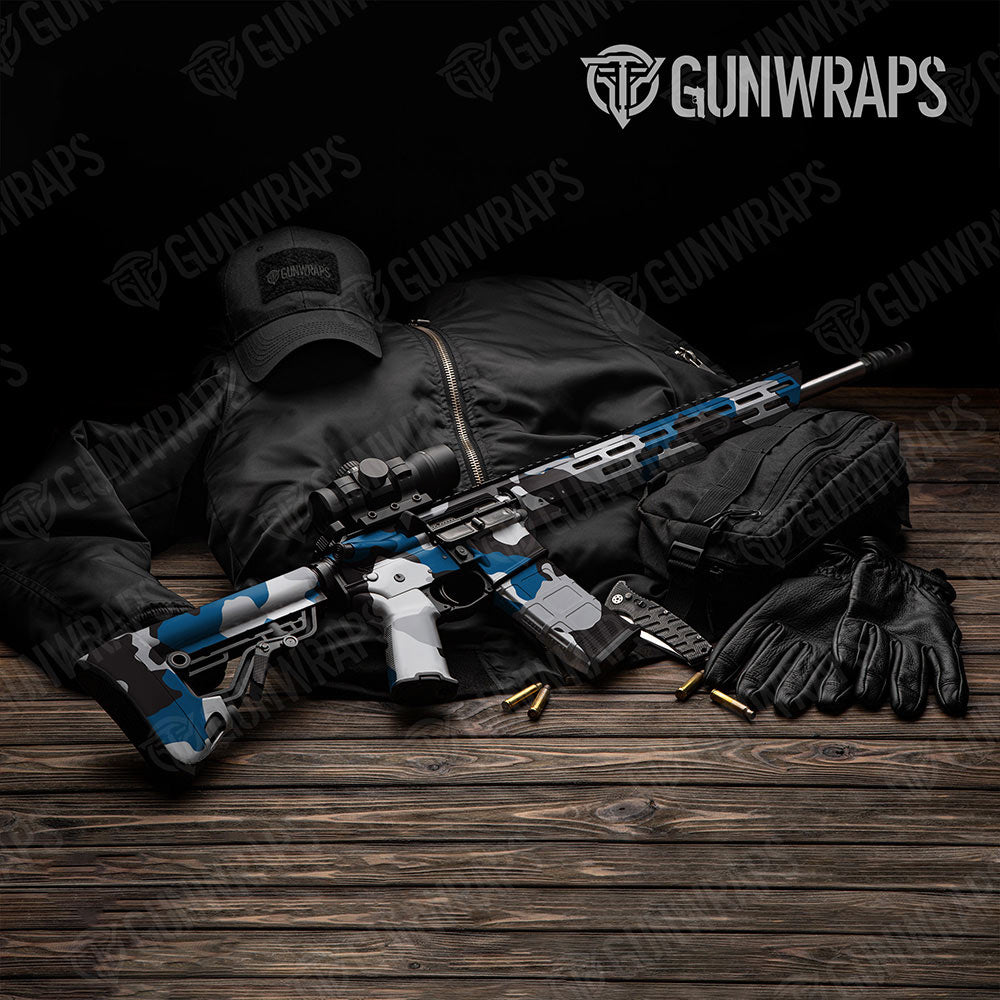 Cumulus Blue Tiger Gun Skin Vinyl Wrap