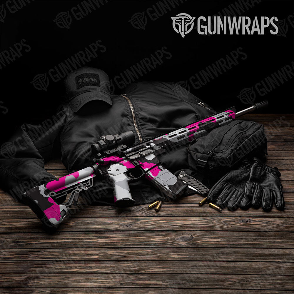 Cumulus Magenta Tiger Gun Skin Vinyl Wrap
