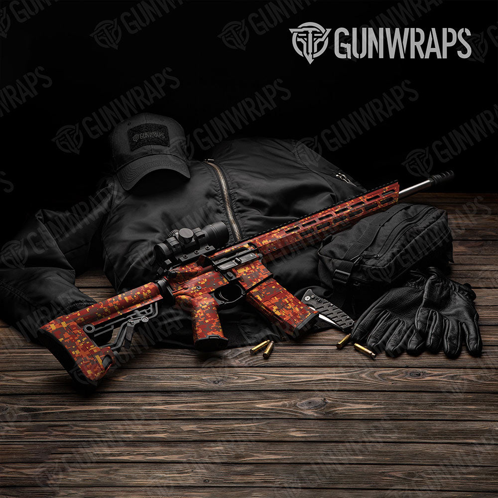 Digital Autumn Gun Skin Vinyl Wrap