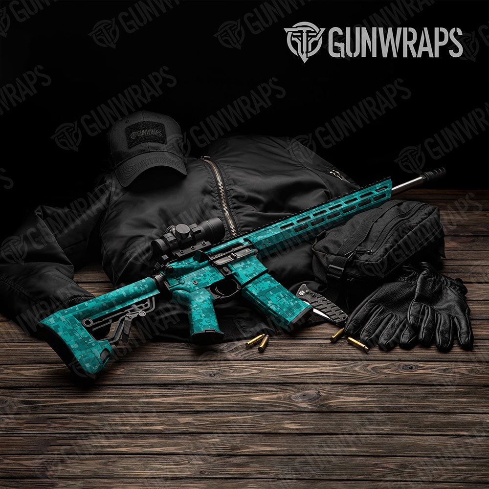 Digital Elite Tiffany Blue Gun Skin Vinyl Wrap
