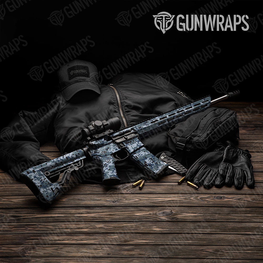 Digital Navy Gun Skin Vinyl Wrap