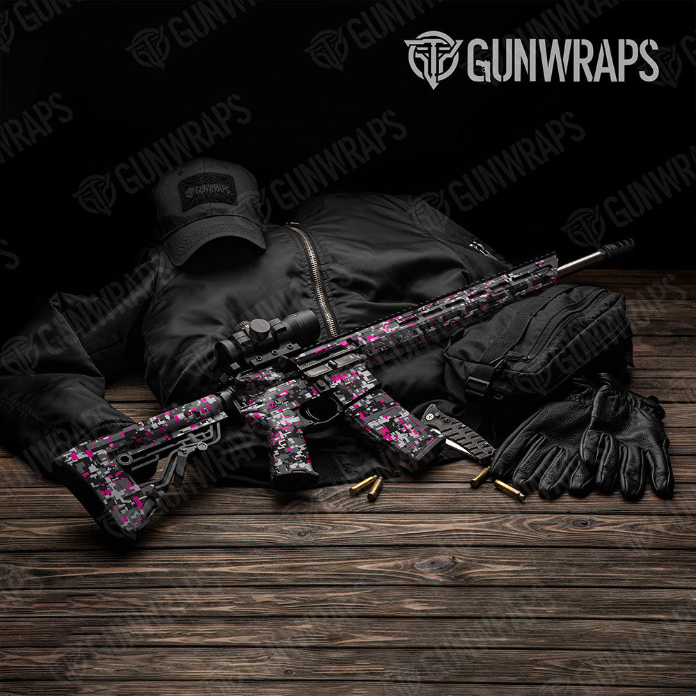 Digital Urban Magenta Gun Skin Vinyl Wrap