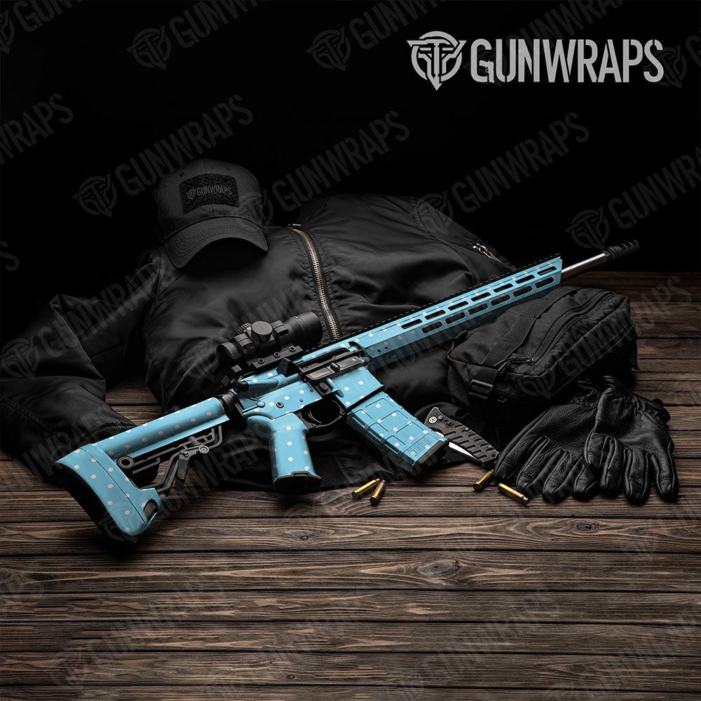 Dotted Blue Sky Gun Skin Vinyl Wrap