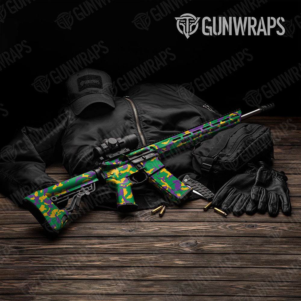 Erratic Mardi Gras Gun Skin Vinyl Wrap