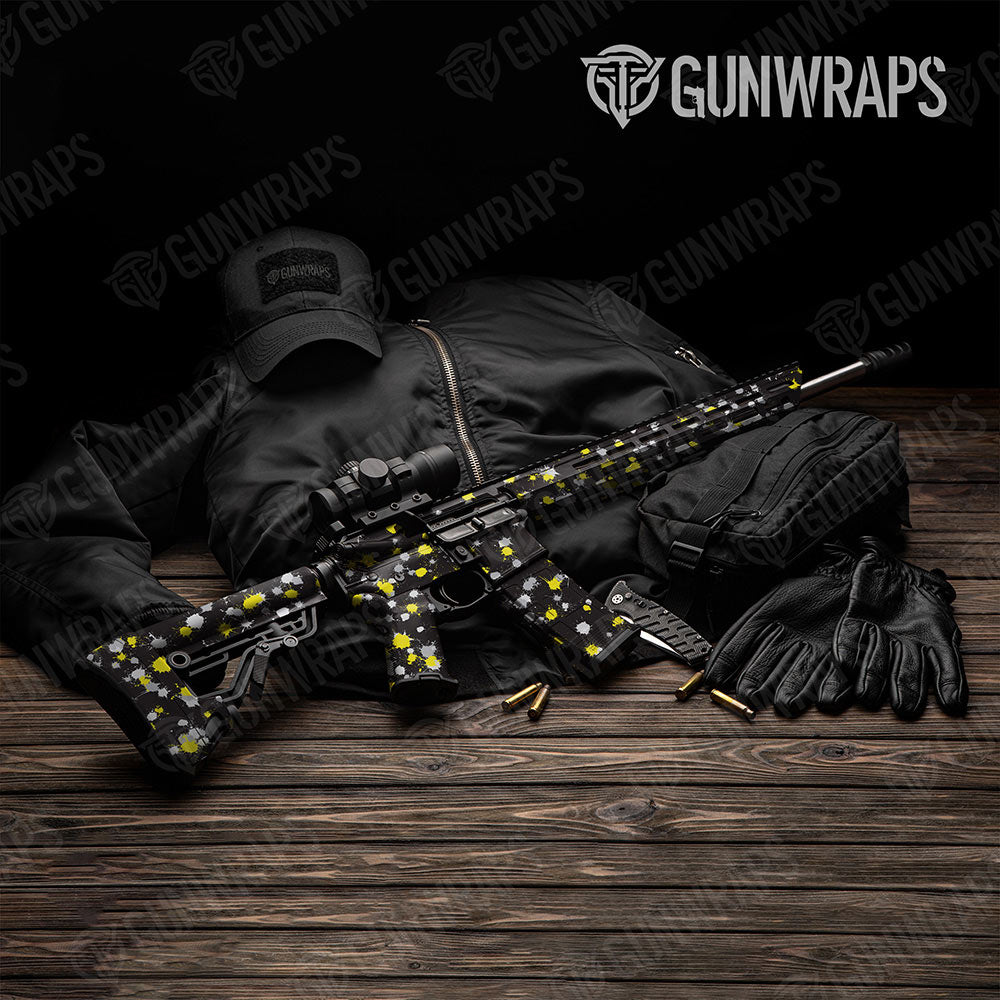 Paintball Yellow Tiger Gun Skin Vinyl Wrap