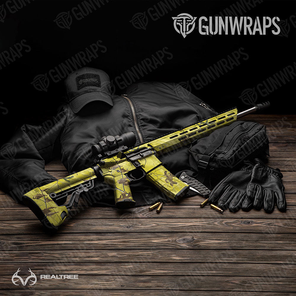 Realtree XTRA Colors Yellow Gun Skin Vinyl Wrap