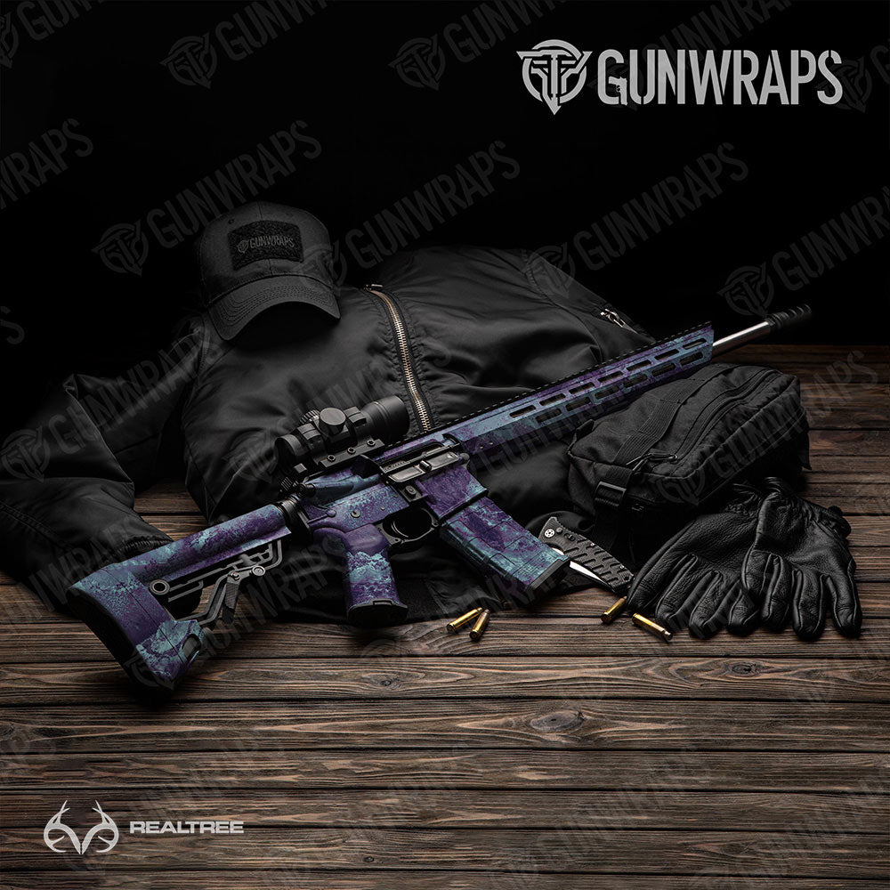 Realtree XTREME Frozen Grape Gun Skin Vinyl Wrap