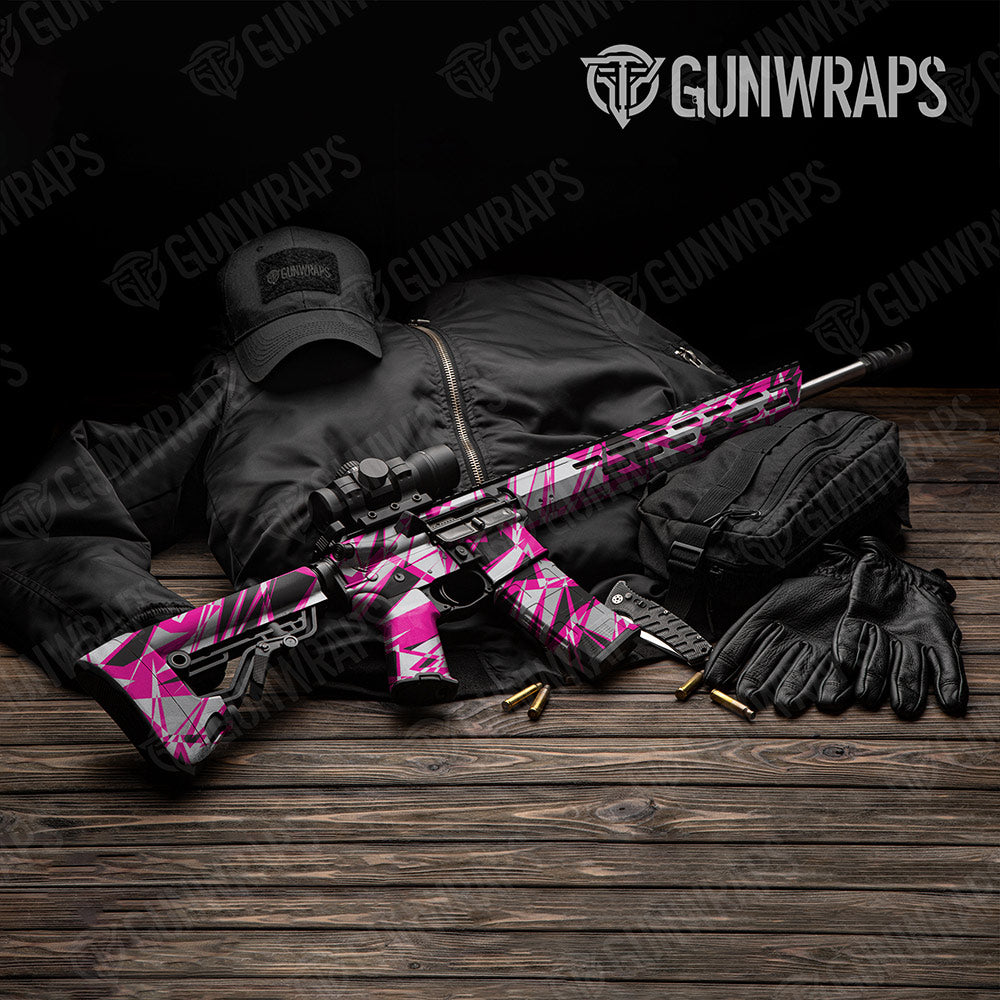 Sharp Magenta Tiger Gun Skin Vinyl Wrap