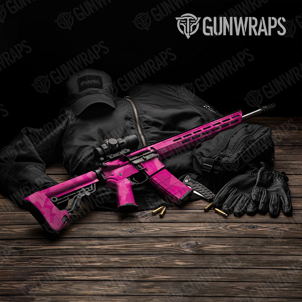 Shattered Elite Magenta Gun Skin Vinyl Wrap