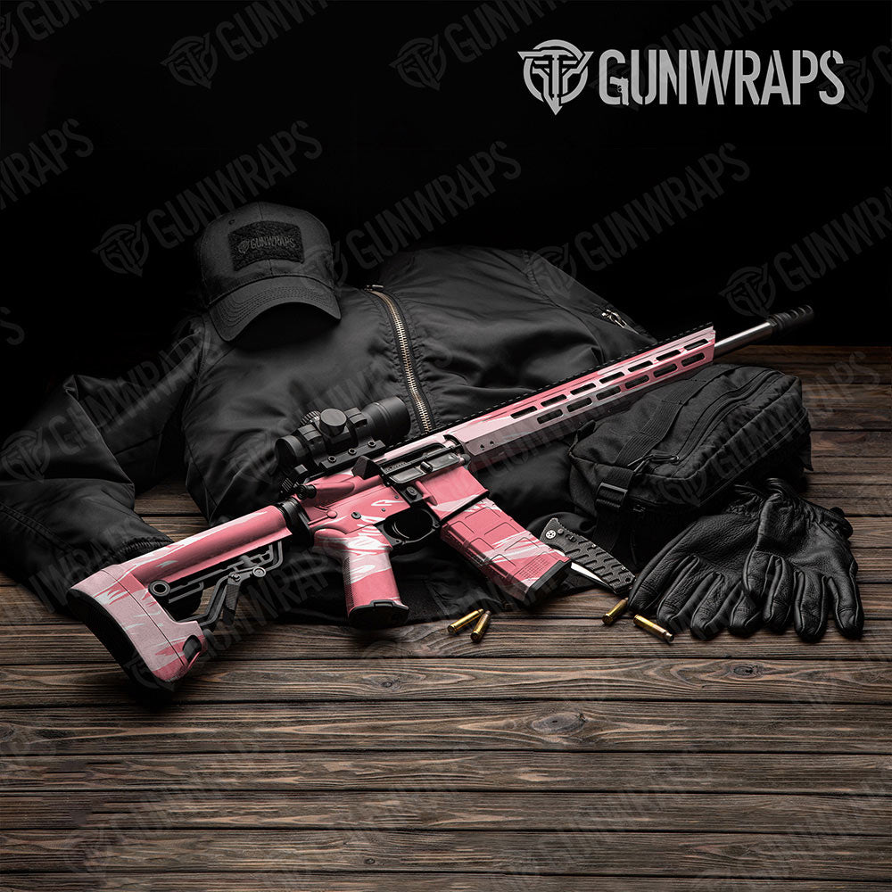 Shredded Pink Gun Skin Vinyl Wrap