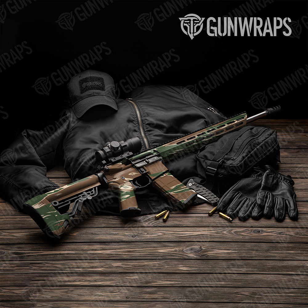 Shredded Woodland Gun Skin Vinyl Wrap