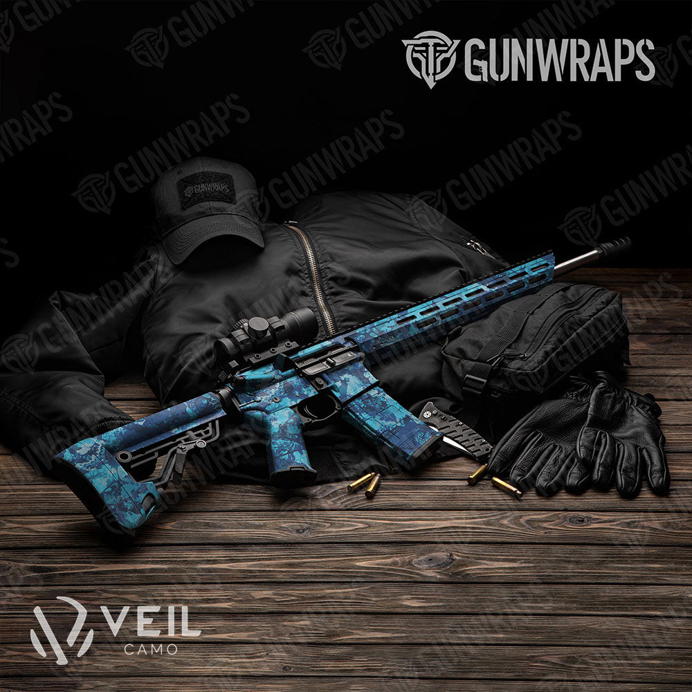 Veil Stoke Aqua Gun Skin Vinyl Wrap