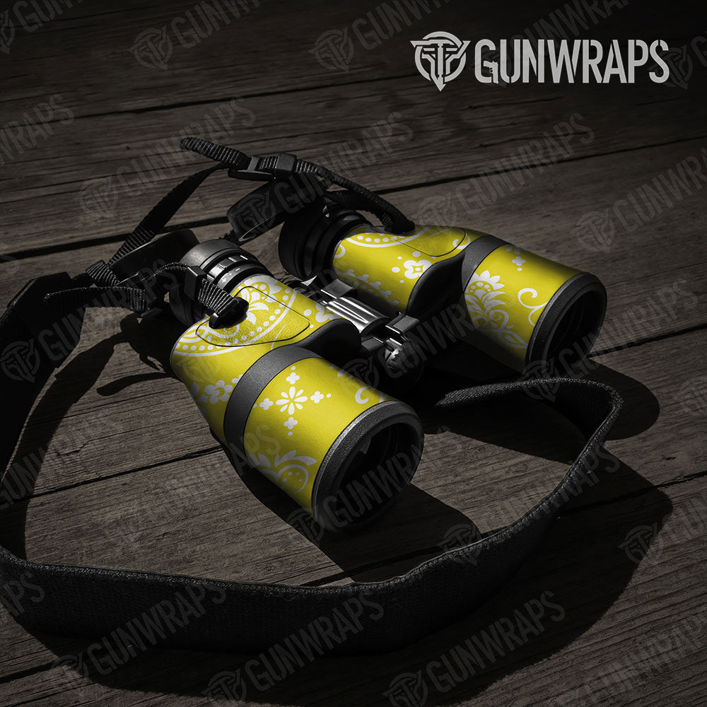 Bandana Yellow And White Gun Skin Vinyl Wrap