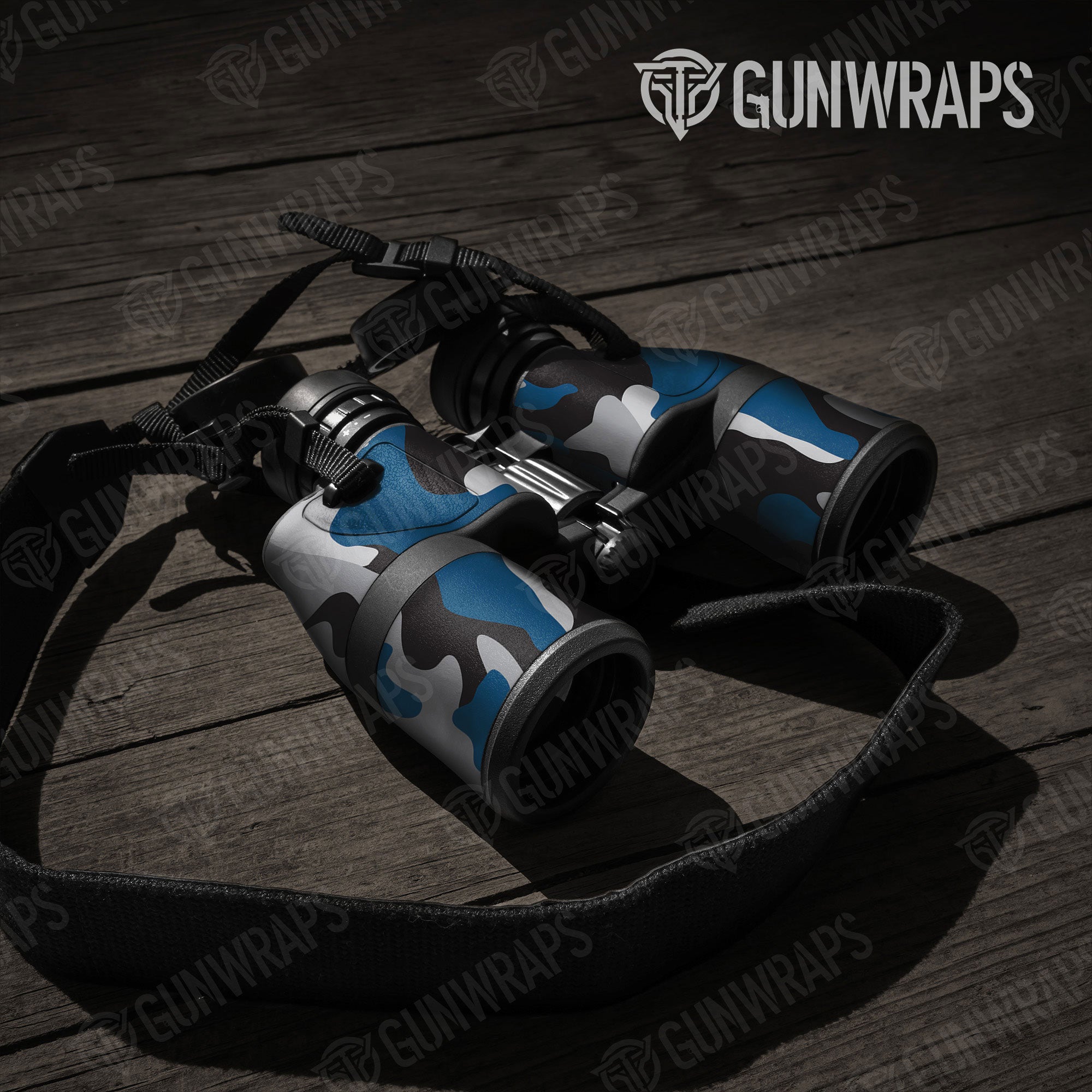 Classic Blue Tiger Gun Skin Vinyl Wrap