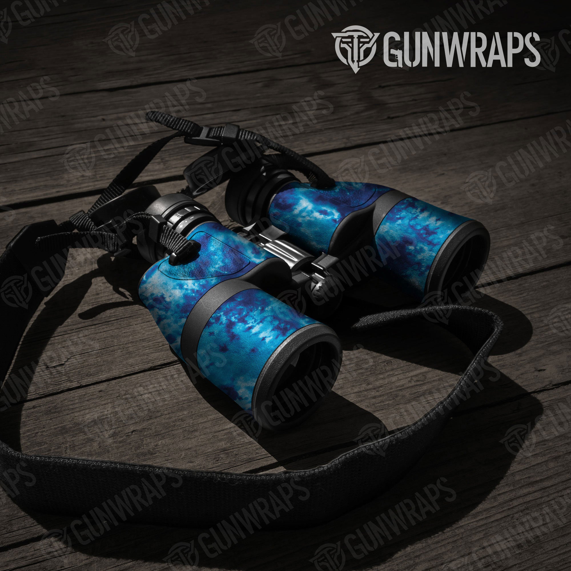 Tie Dye Ocean Breeze Gun Skin Vinyl Wrap