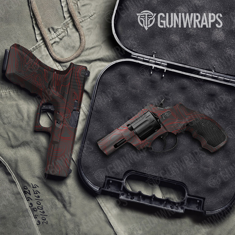 Damascus Red Gun Skin Vinyl Wrap