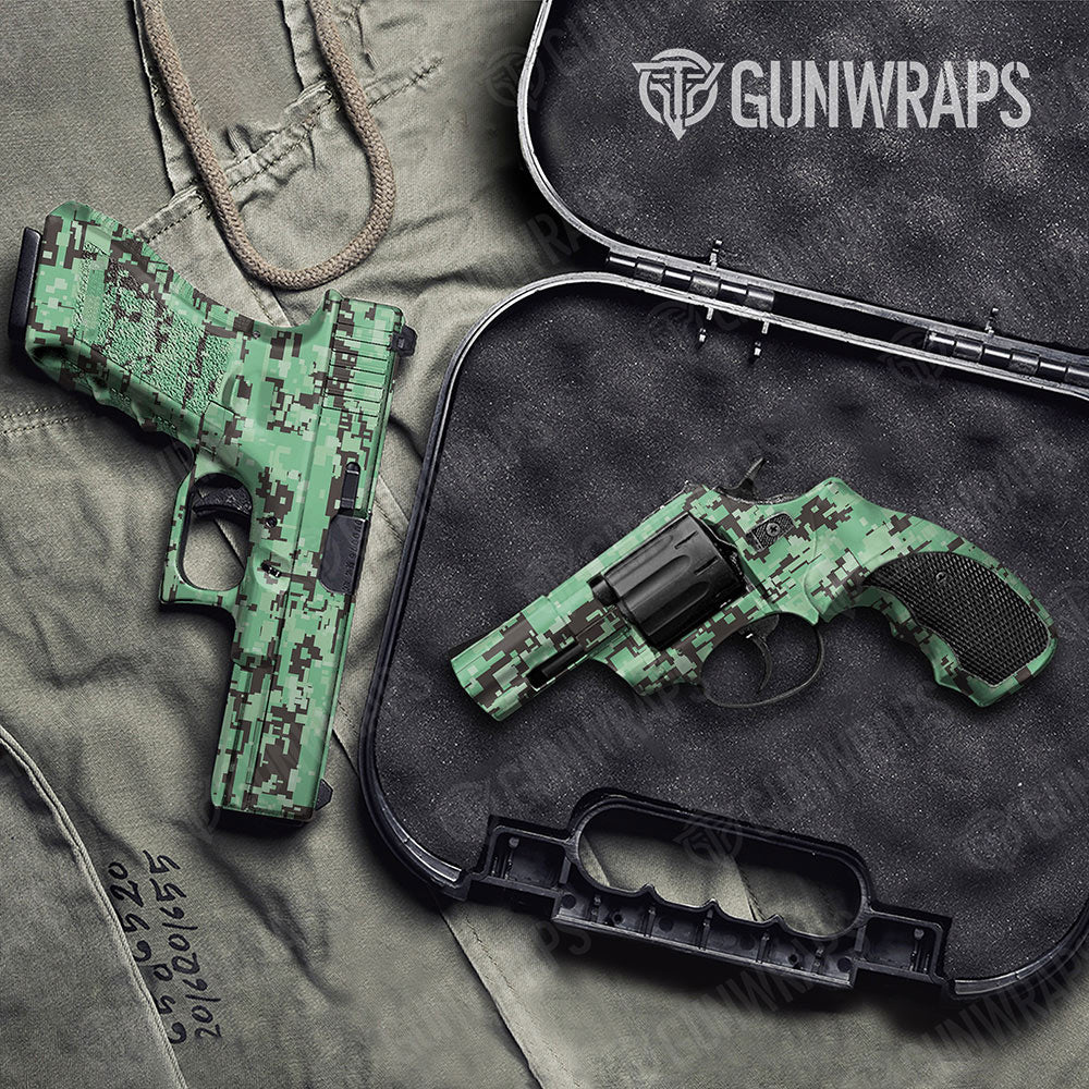 Digital Mint Chocolate Chip Gun Skin Vinyl Wrap