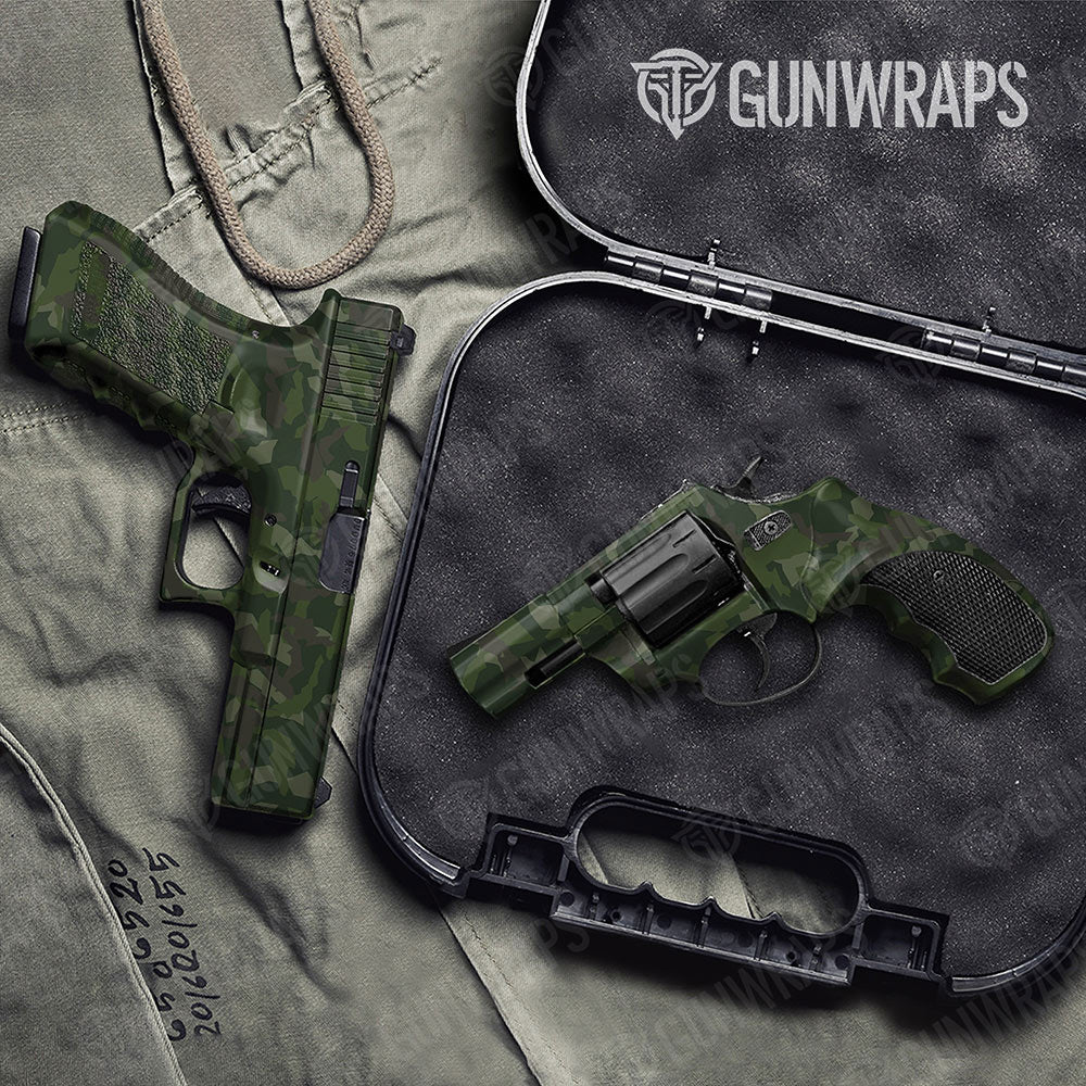Erratic Army Dark Green Gun Skin Vinyl Wrap