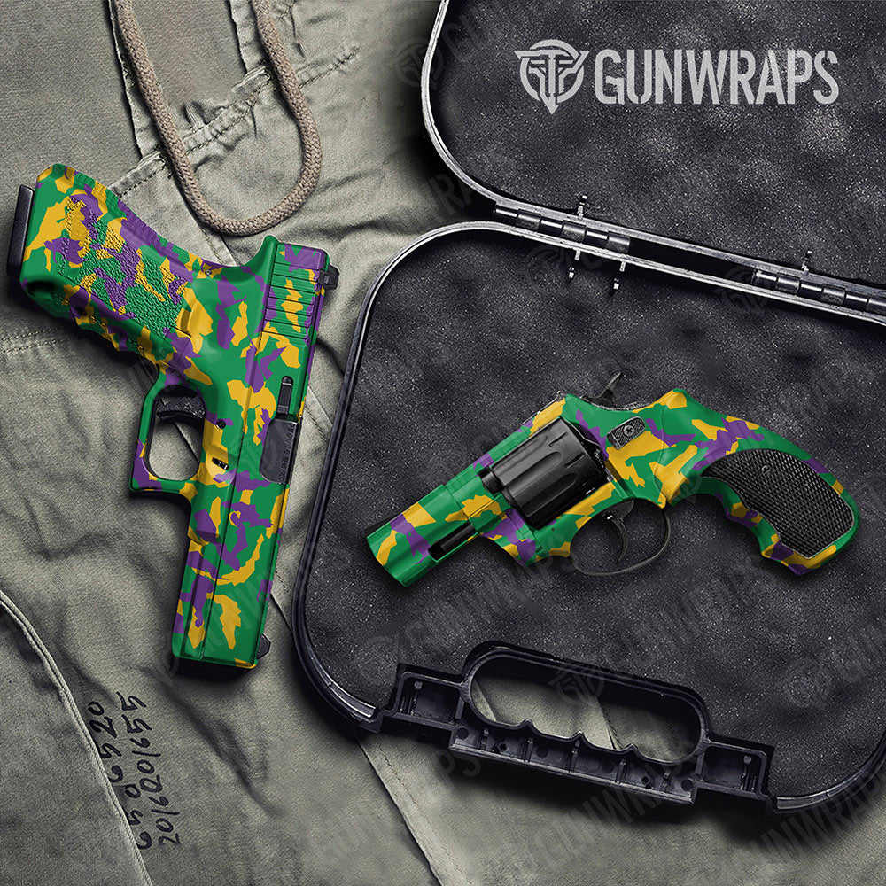 Erratic Mardi Gras Gun Skin Vinyl Wrap