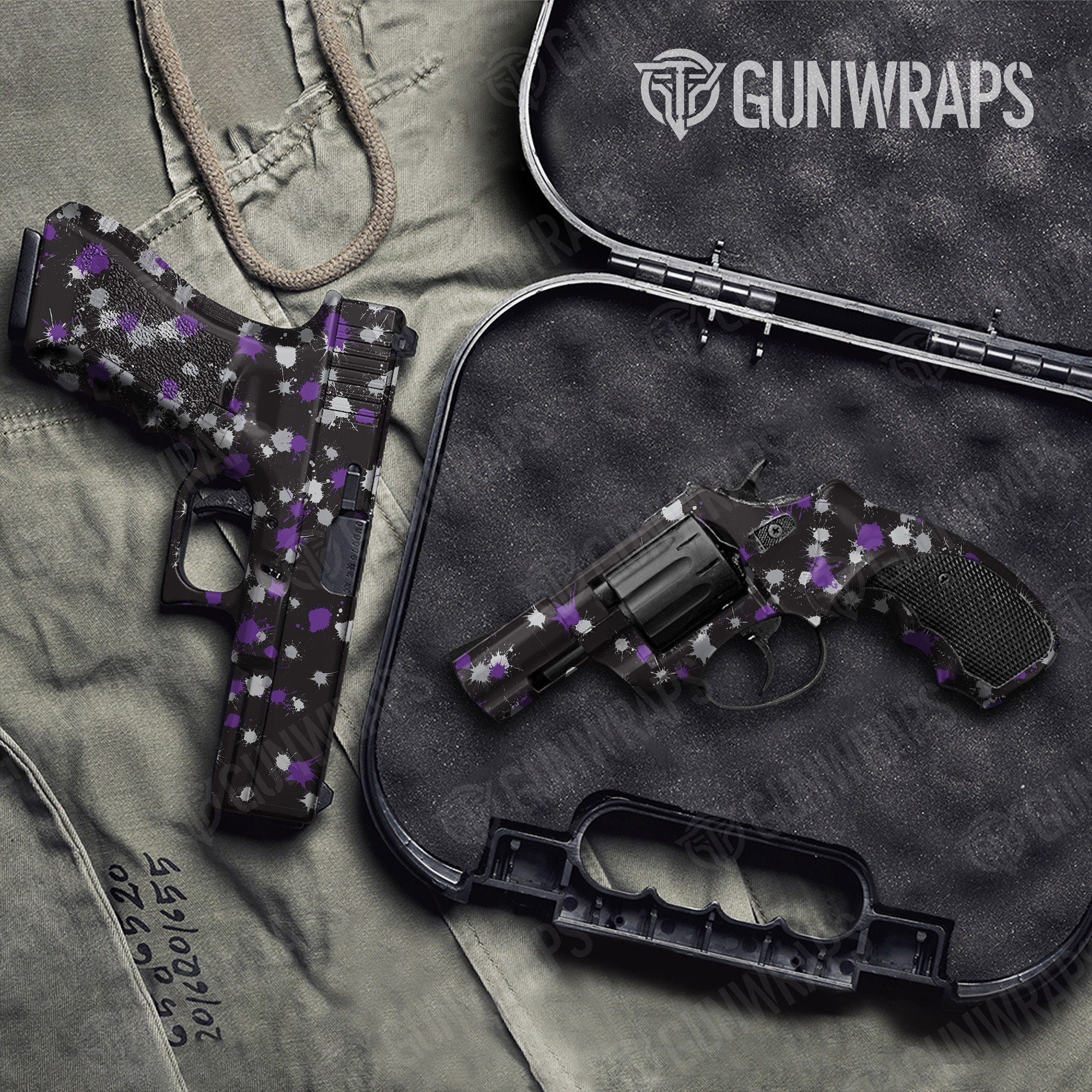 Paintball Purple Tiger Gun Skin Vinyl Wrap