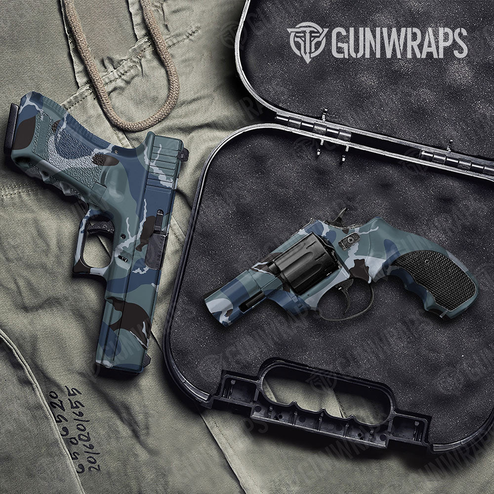 Ragged Navy Gun Skin Vinyl Wrap