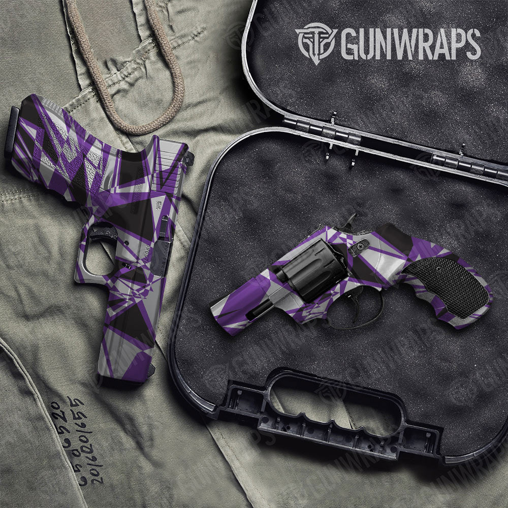 Sharp Purple Tiger Gun Skin Vinyl Wrap
