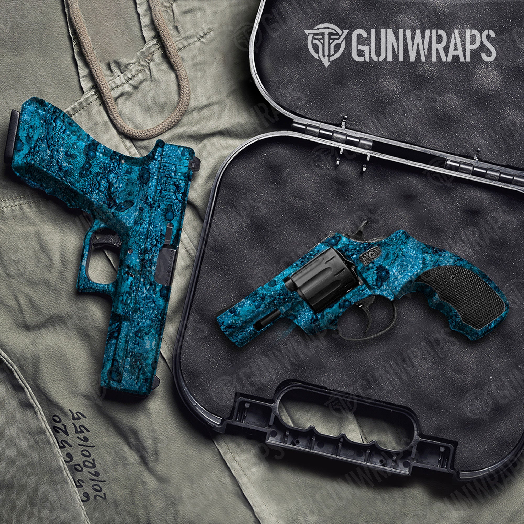 Toadaflage Blue Gun Skin Vinyl Wrap