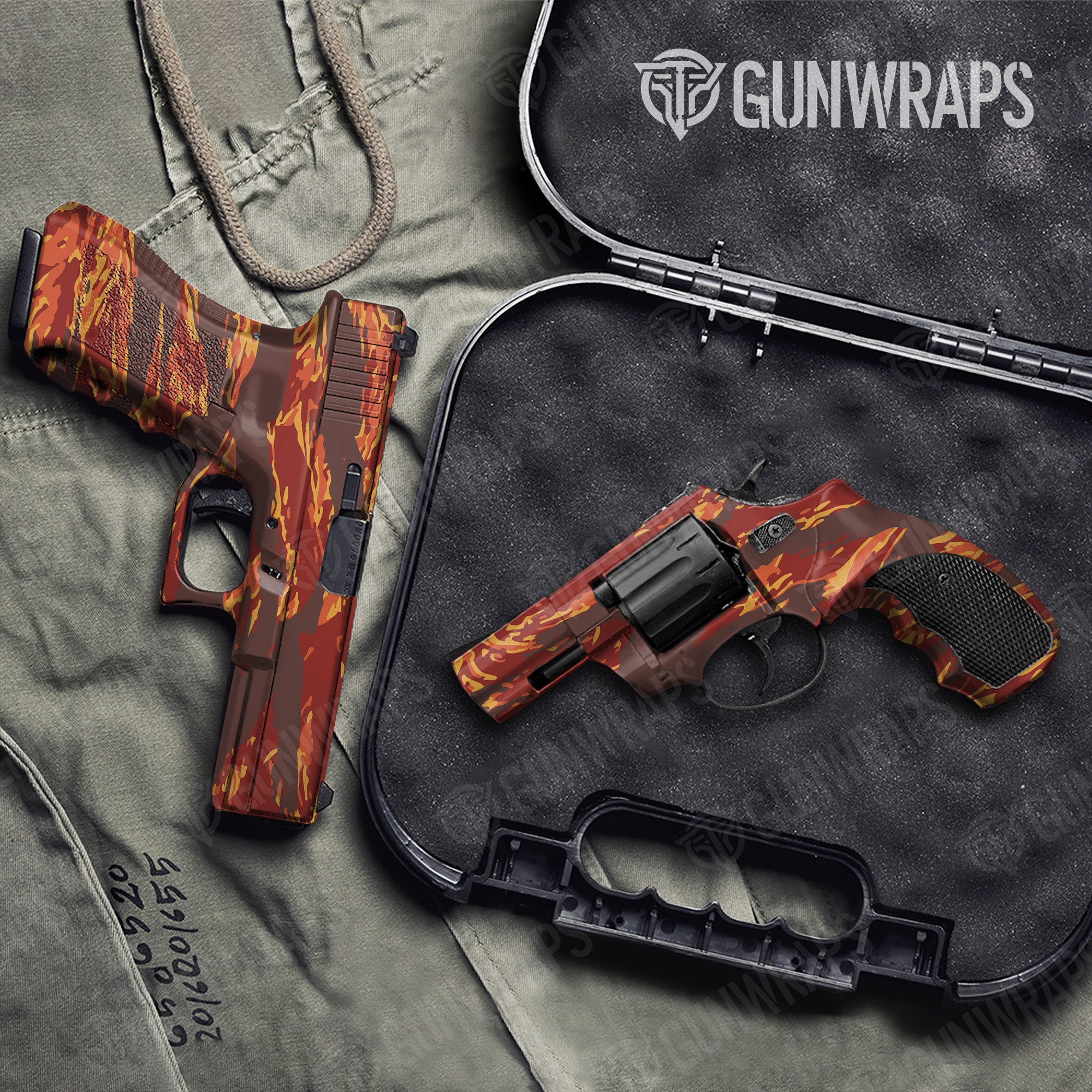 Vietnam Tiger Stripe Autumn Gun Skin Vinyl Wrap