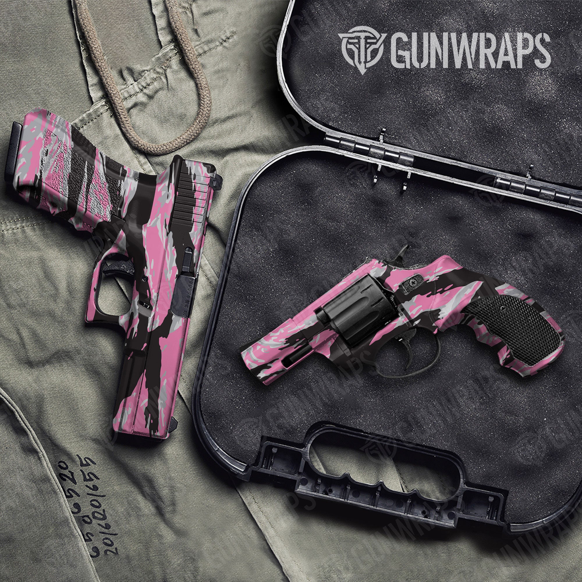 Vietnam Tiger Stripe Pink Tiger Gun Skin Vinyl Wrap