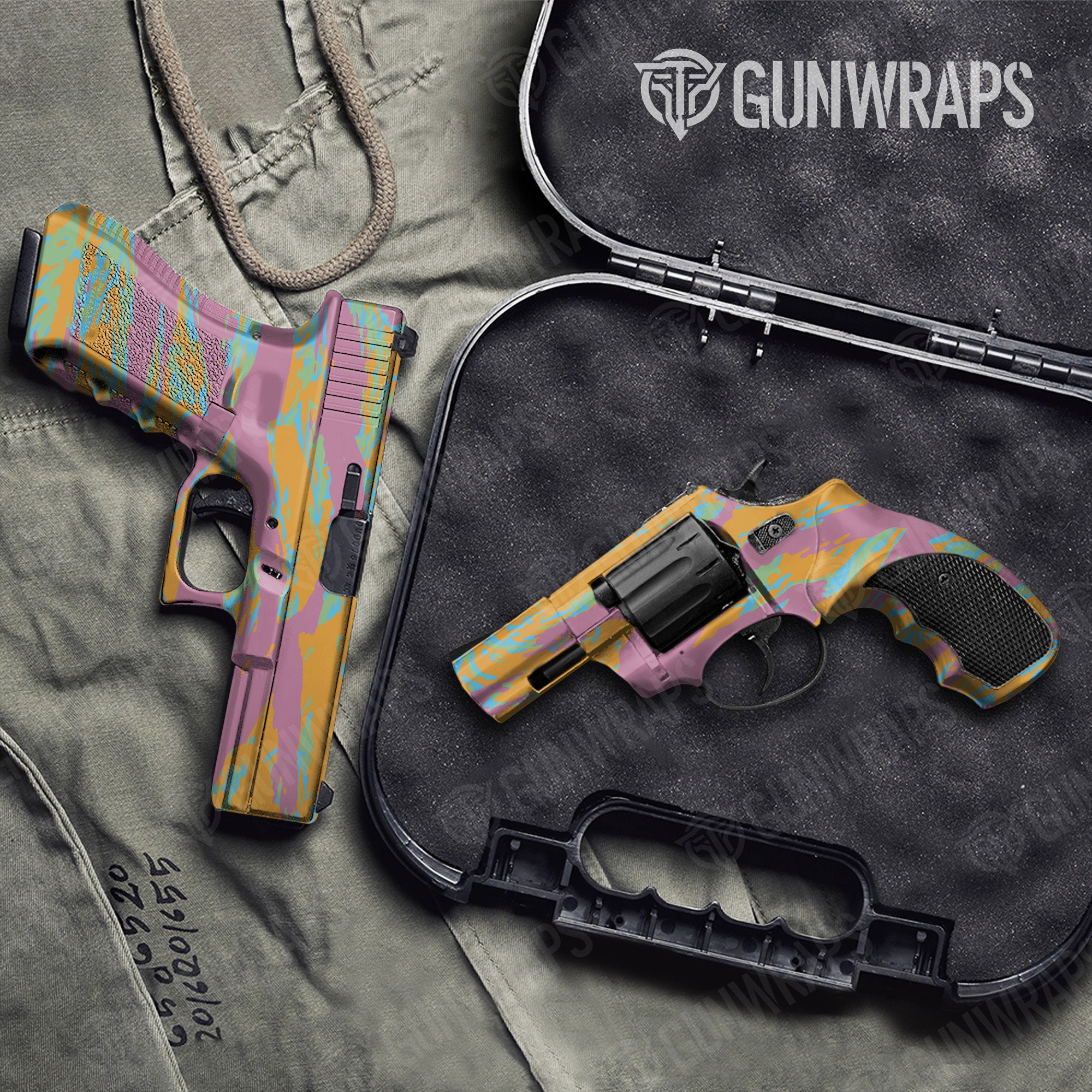 Vietnam Tiger Stripe Sherbert Gun Skin Vinyl Wrap