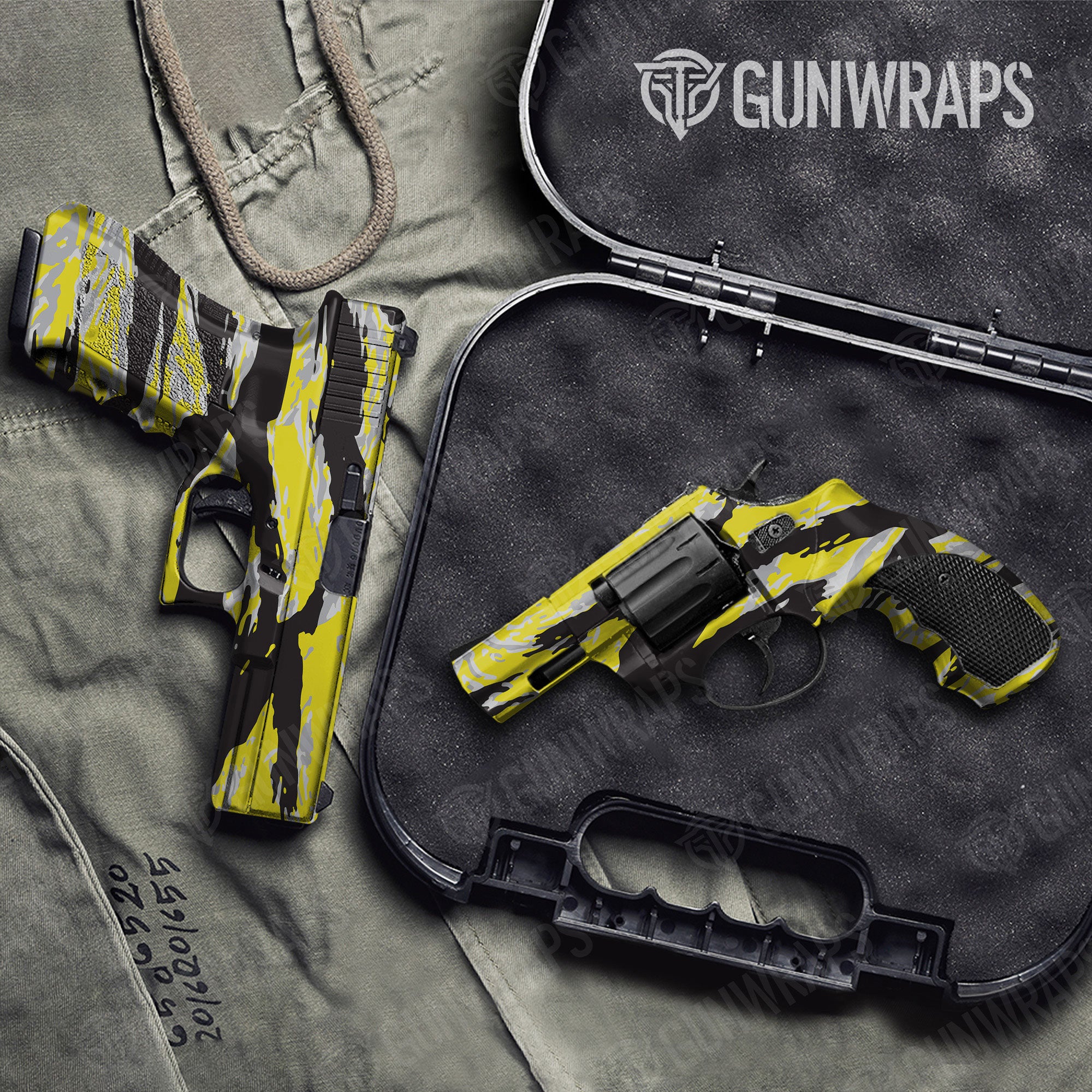 Vietnam Tiger Stripe Yellow Tiger Gun Skin Vinyl Wrap