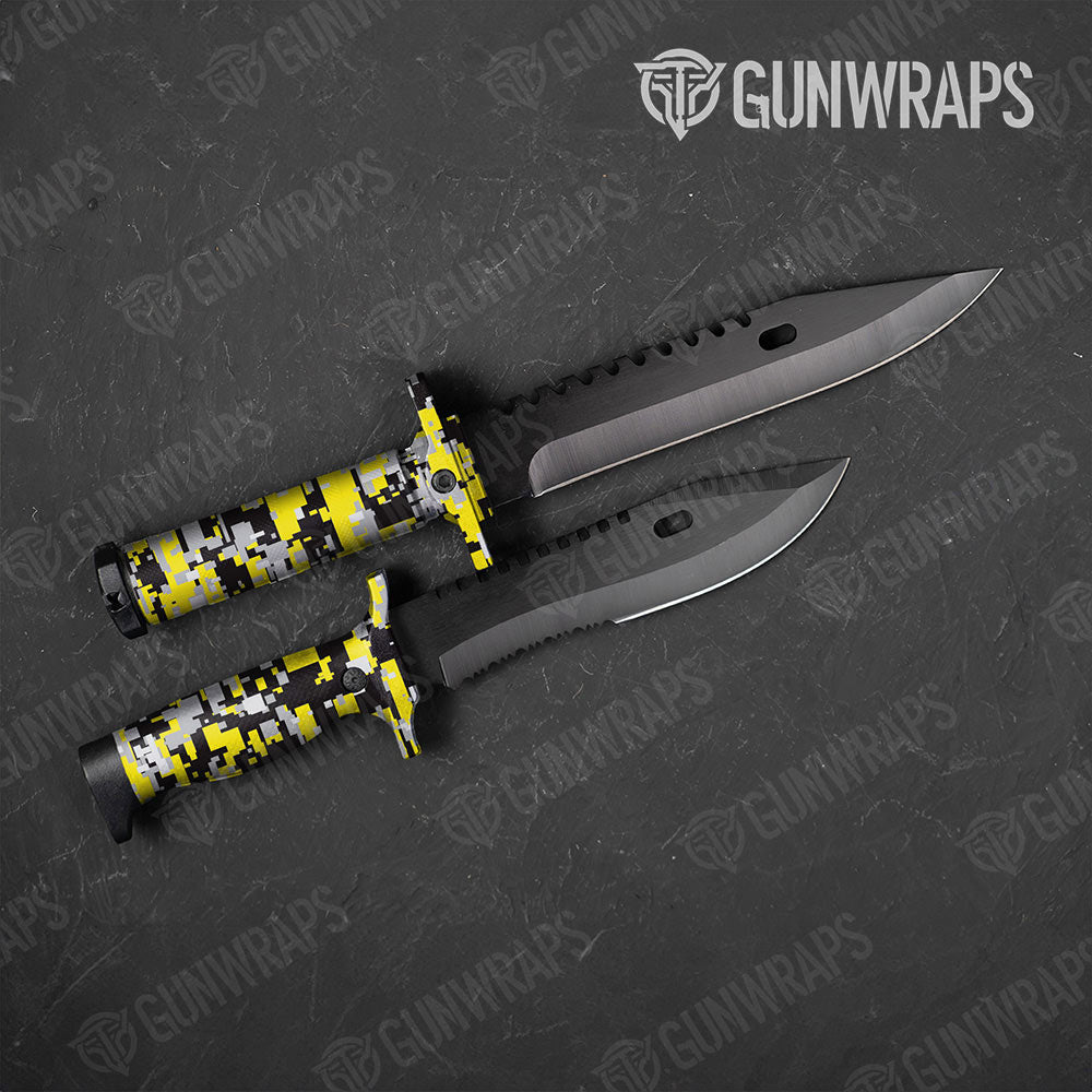 Digital Yellow Tiger Gun Skin Vinyl Wrap