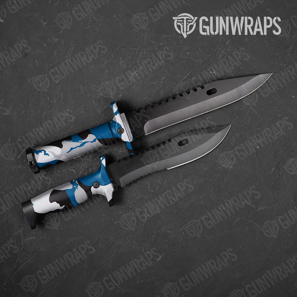 Ragged Blue Tiger Gun Skin Vinyl Wrap
