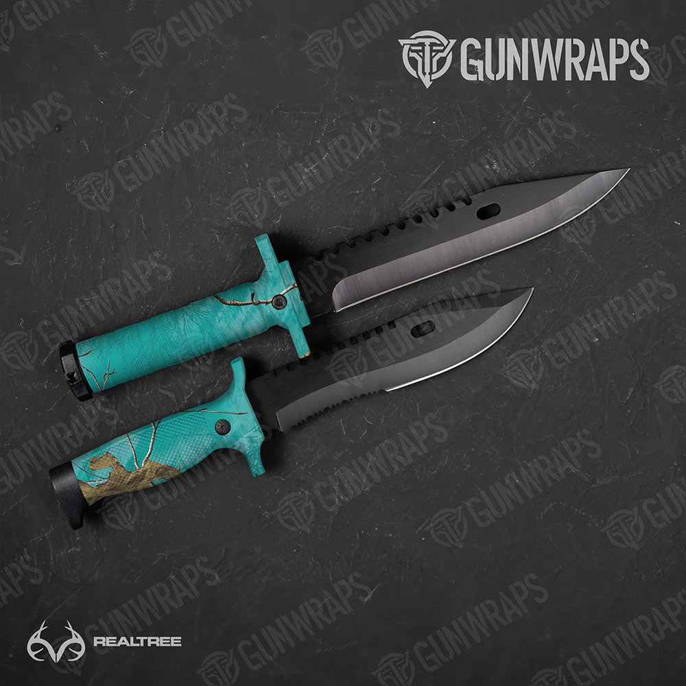 Realtree XTRA Colors Tiffany Blue Gun Skin Vinyl Wrap