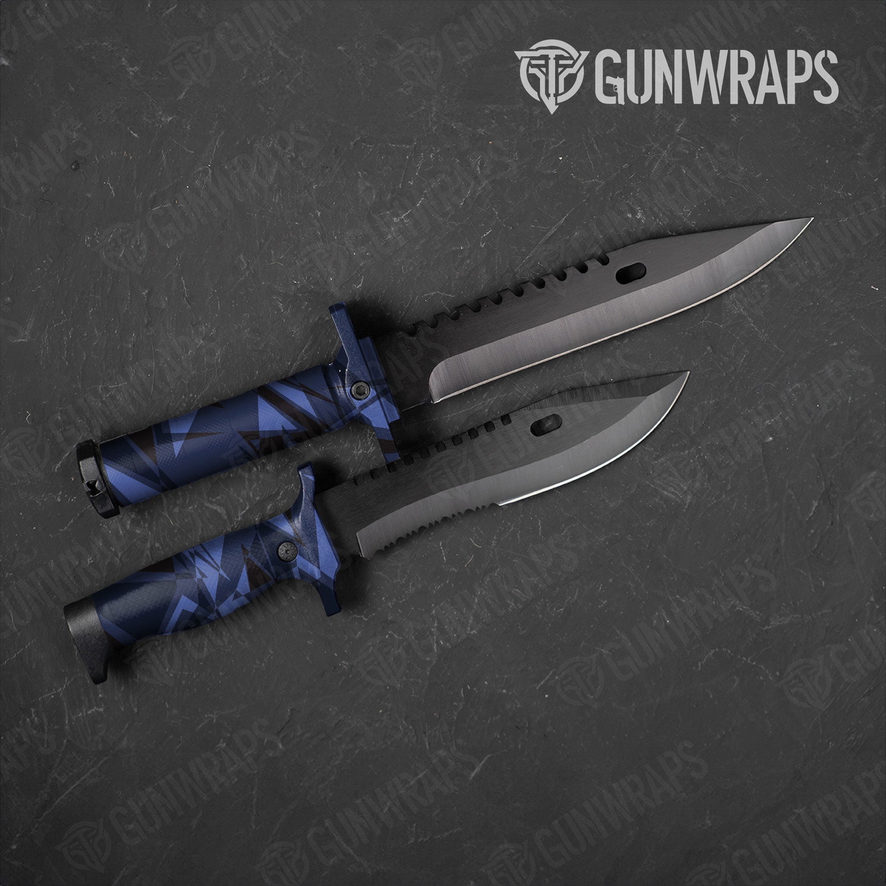 Sharp Blue Midnight Gun Skin Vinyl Wrap