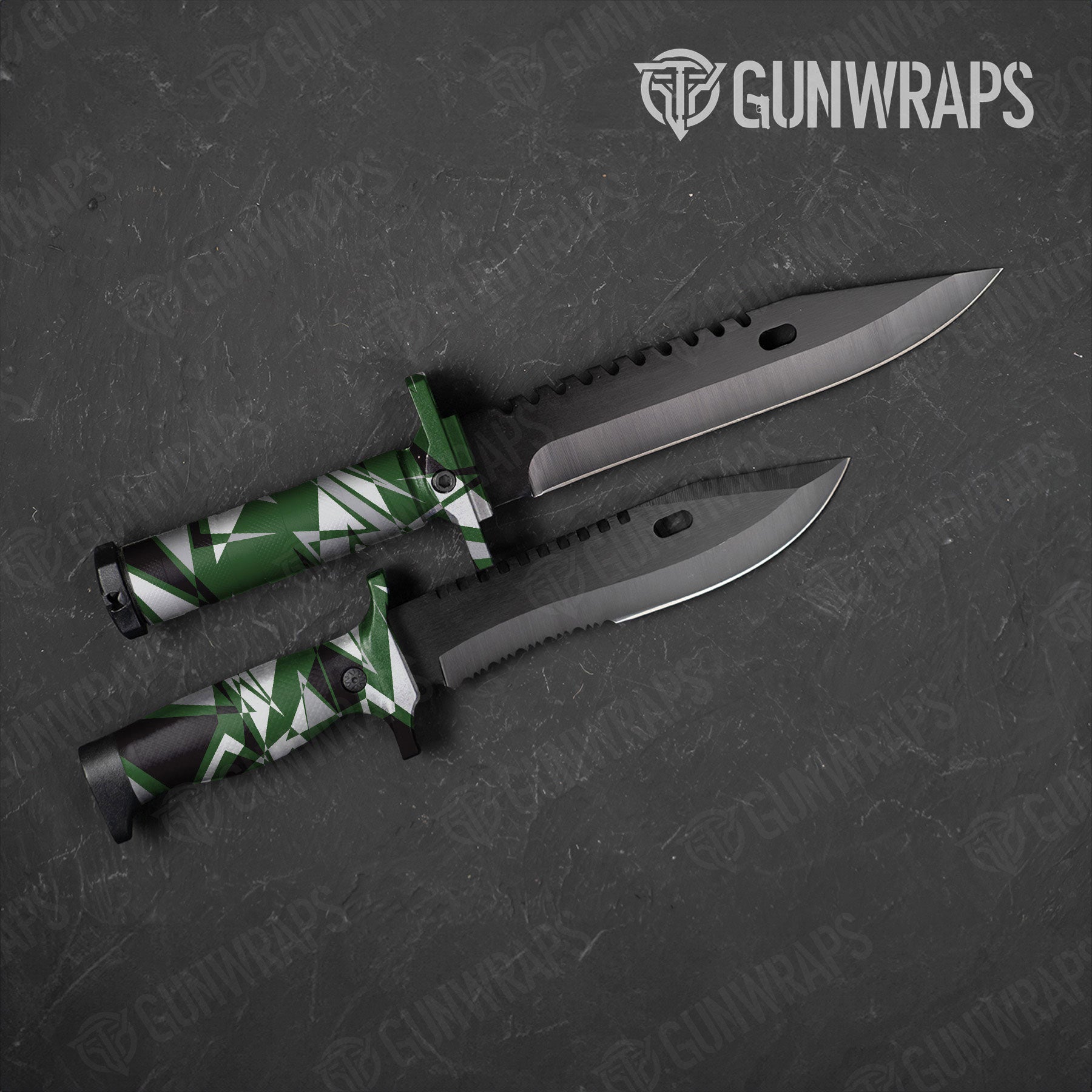 Sharp Green Tiger Gun Skin Vinyl Wrap
