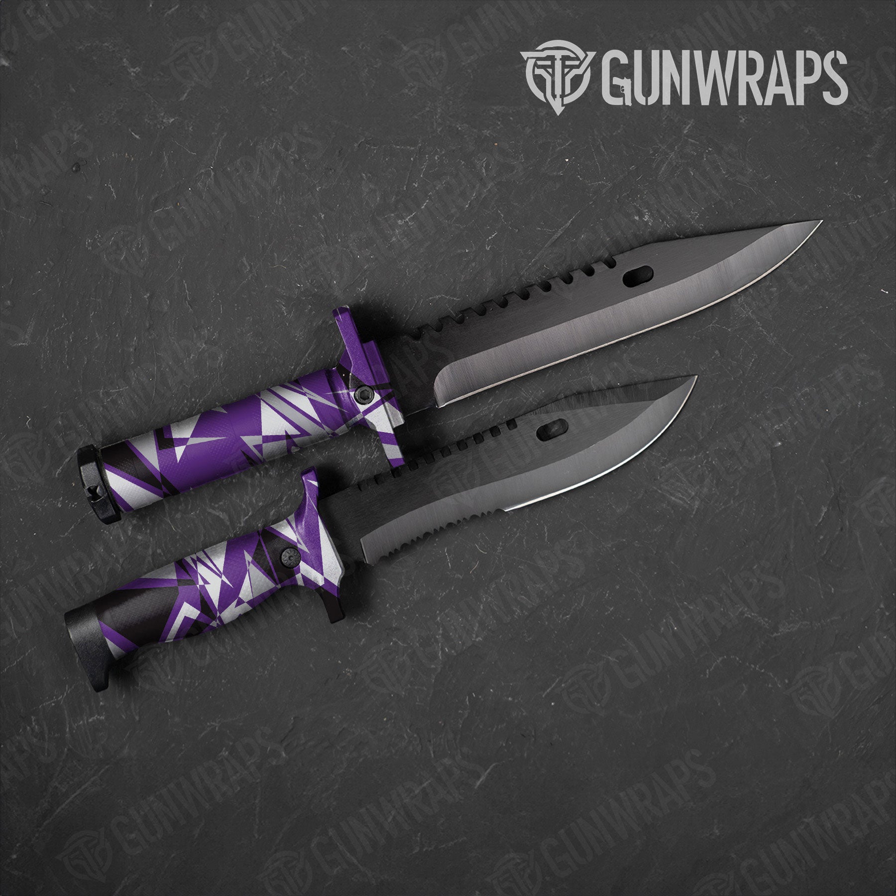 Sharp Purple Tiger Gun Skin Vinyl Wrap