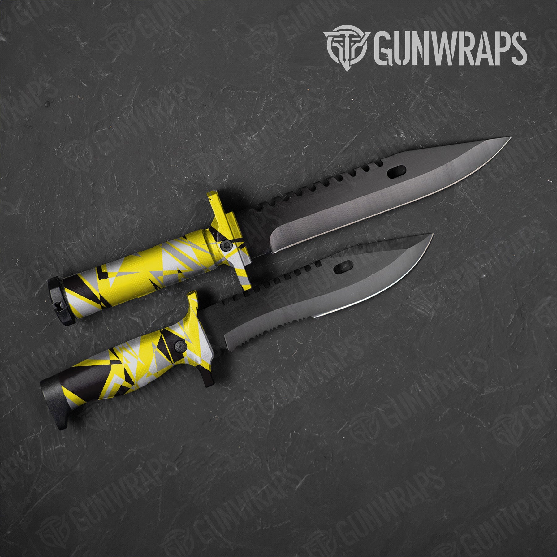Sharp Yellow Tiger Gun Skin Vinyl Wrap