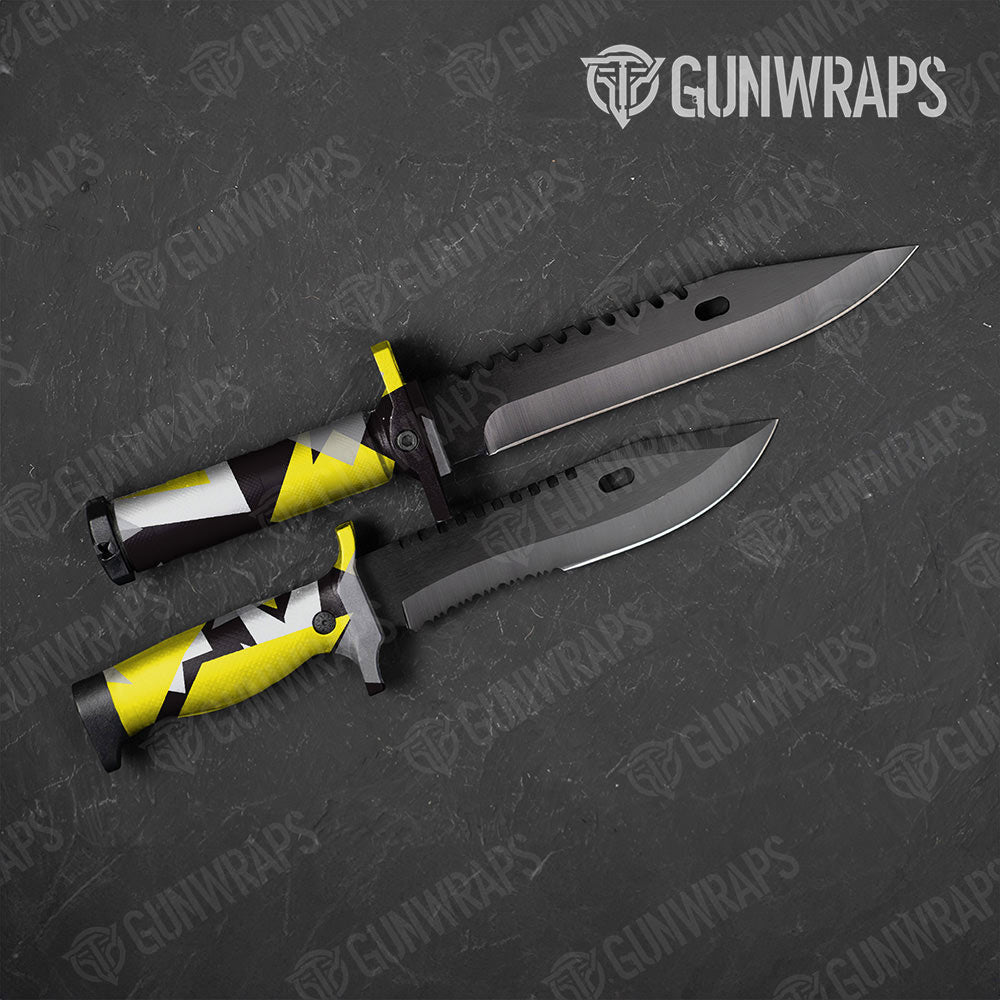 Shattered Yellow Tiger Gun Skin Vinyl Wrap