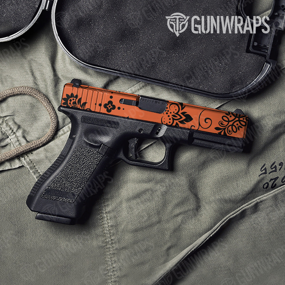 Bandana Orange And Black Gun Skin Vinyl Wrap