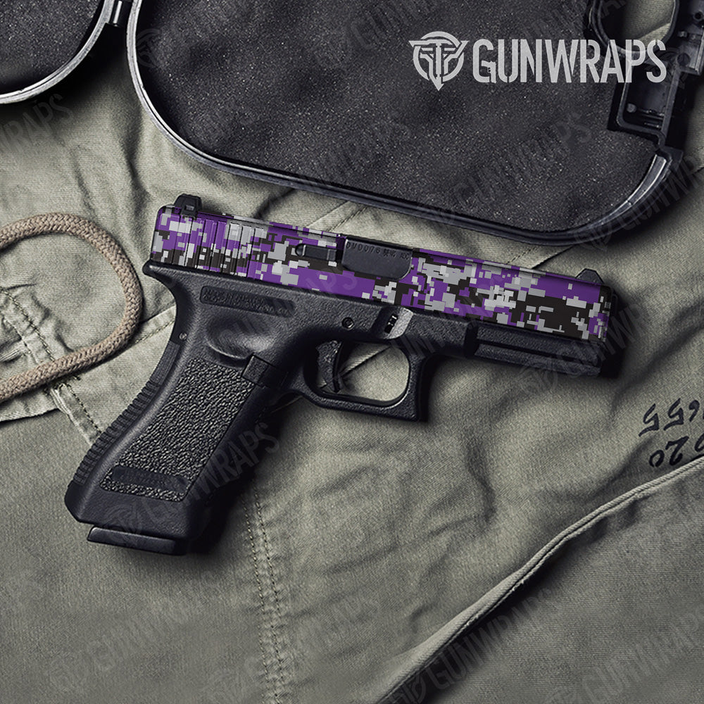 Digital Purple Tiger Gun Skin Vinyl Wrap