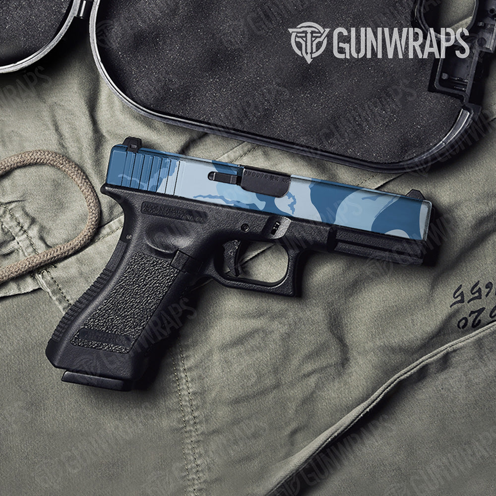 Ragged Cool Blue Gun Skin Vinyl Wrap
