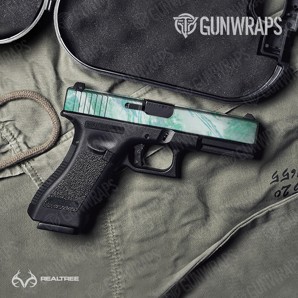 Realtree Aspect Teal Waters Gun Skin Vinyl Wrap