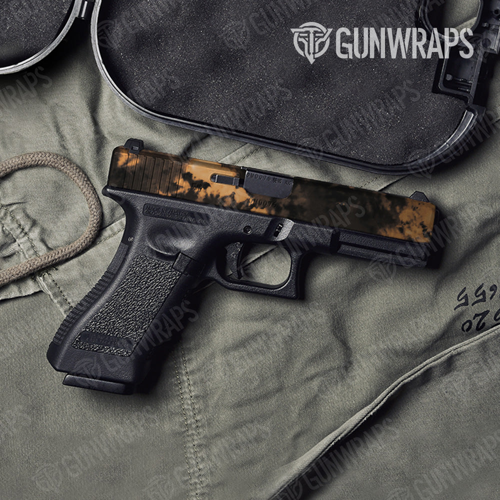 Tie Dye Bleached Black Gun Skin Vinyl Wrap