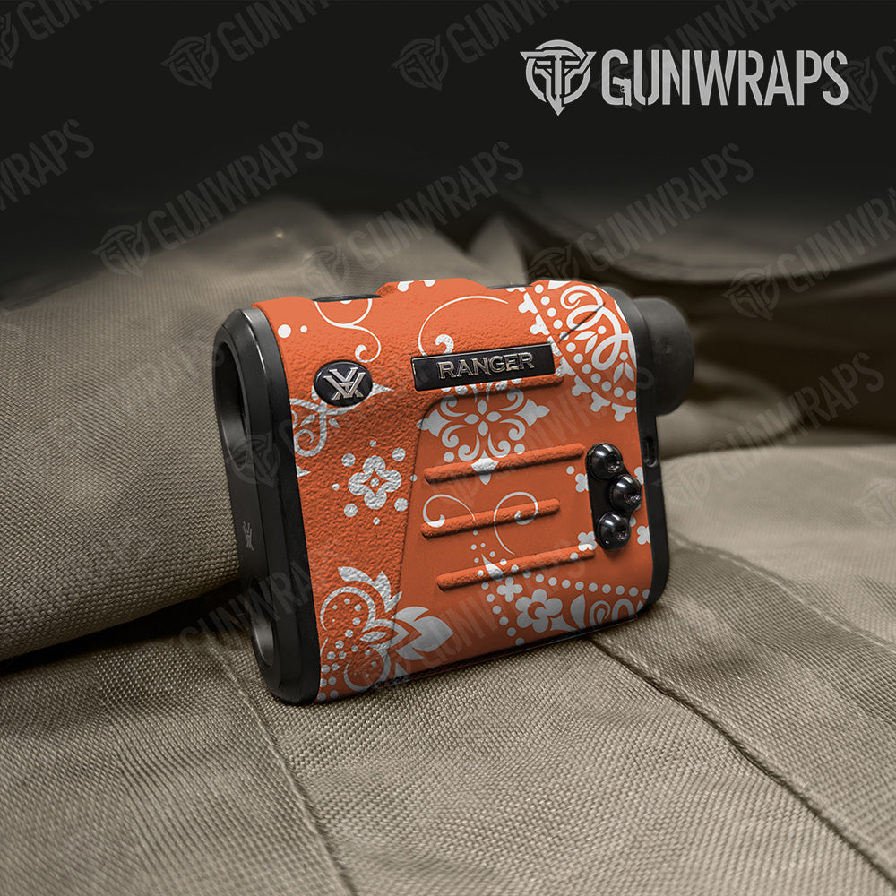 Bandana Orange And White Gun Skin Vinyl Wrap