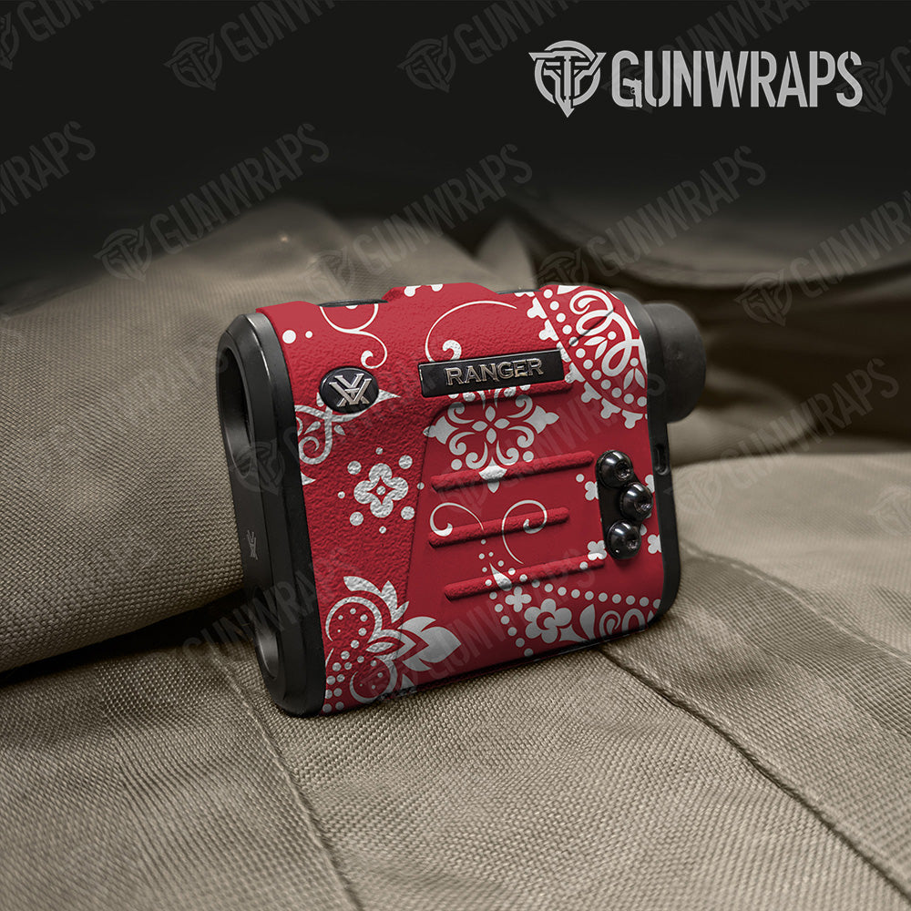 Bandana Red And White Gun Skin Vinyl Wrap