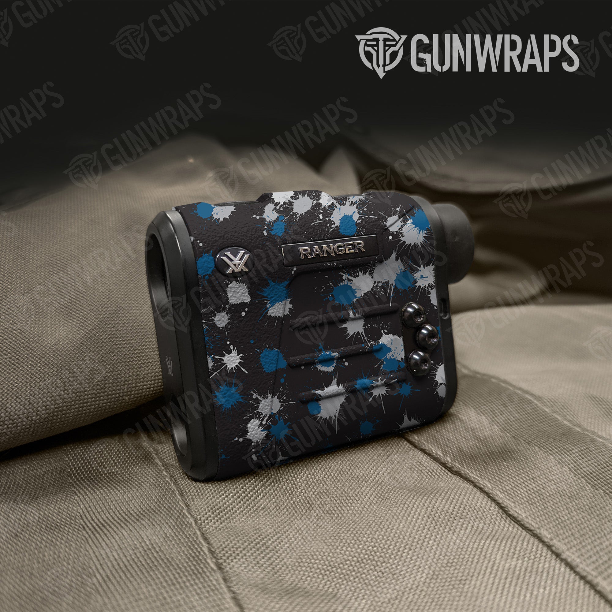 Paintball Blue Tiger Gun Skin Vinyl Wrap