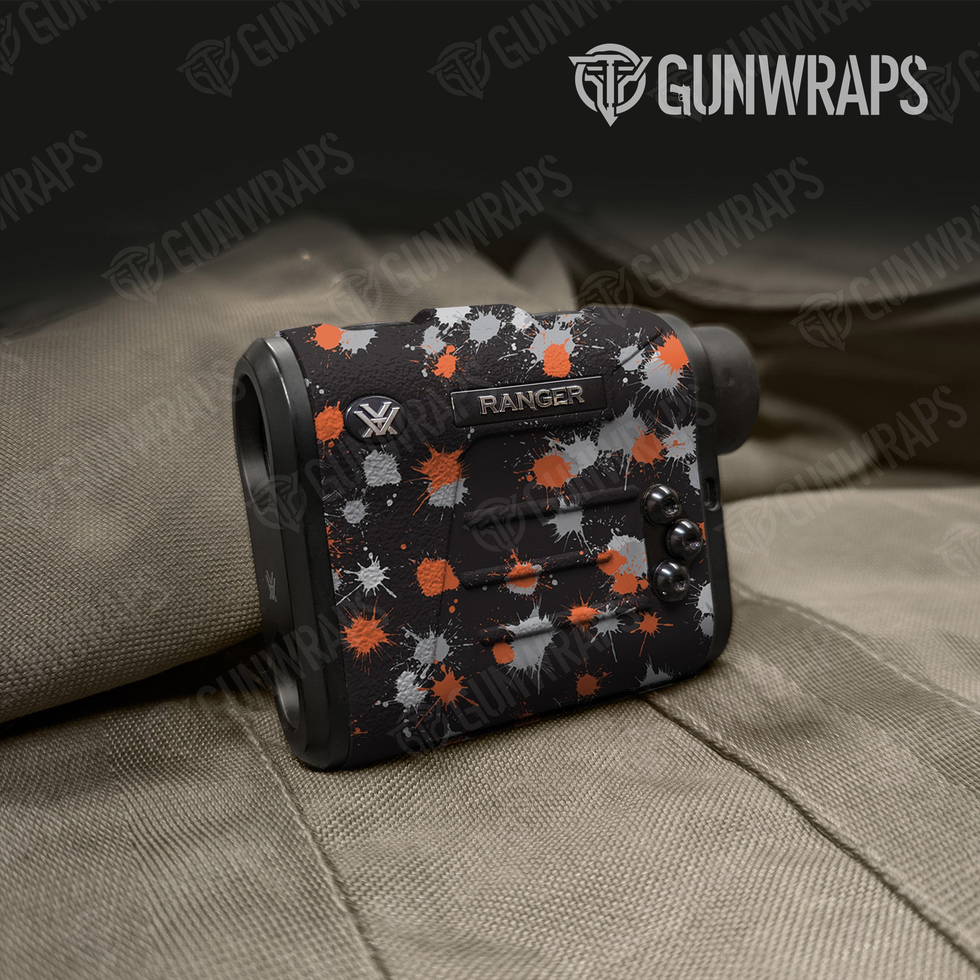 Paintball Orange Tiger Gun Skin Vinyl Wrap
