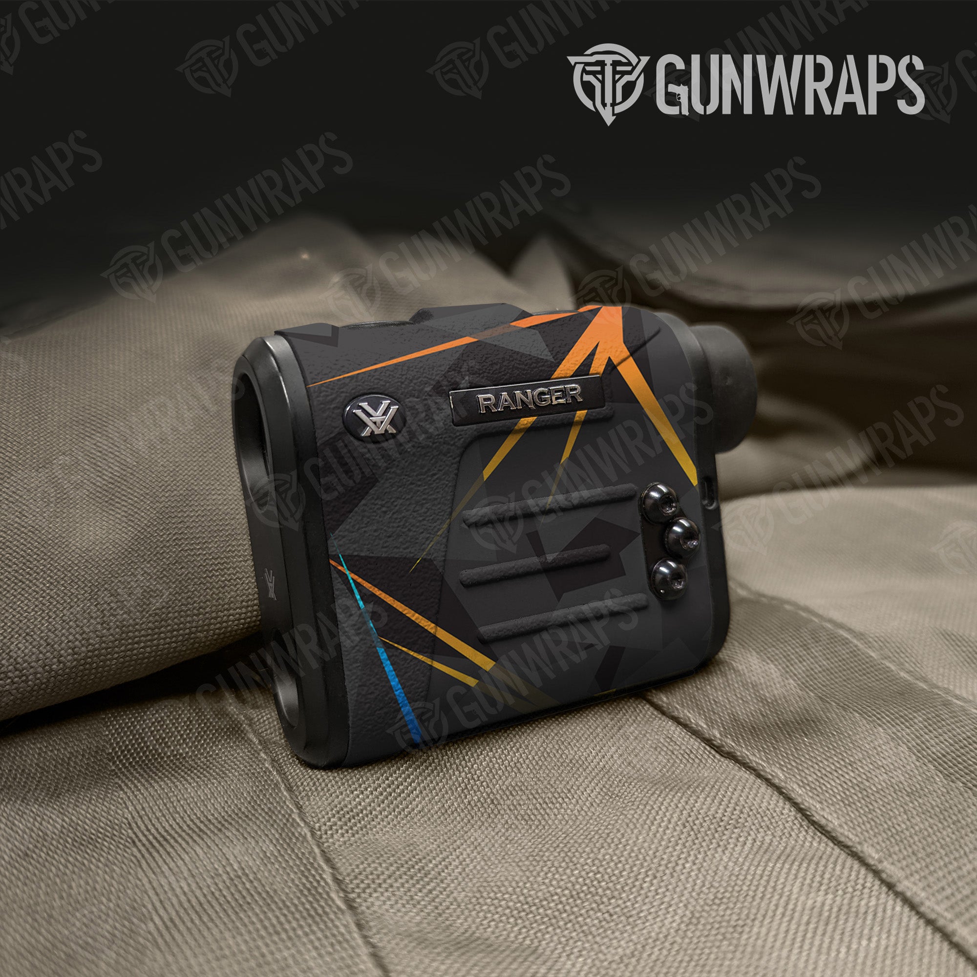 Shattered Laser Elite Black Fire And Ice Gun Skin Vinyl Wrap