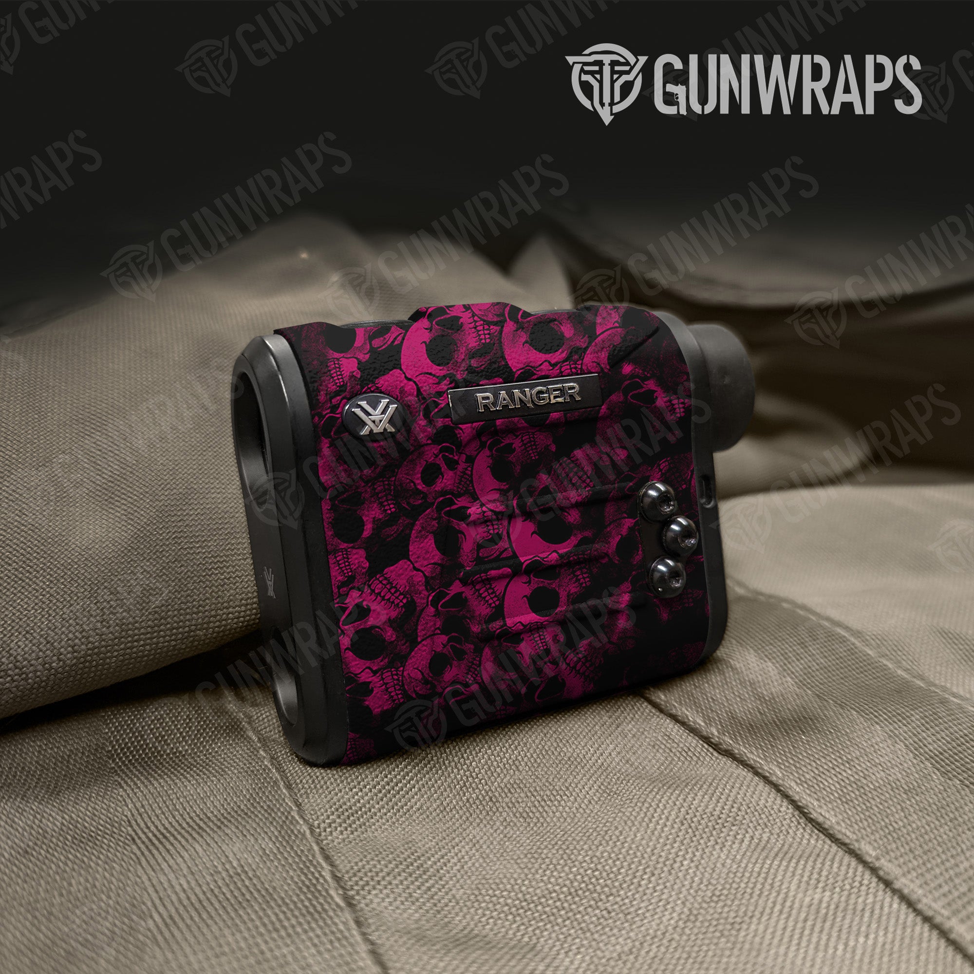 Skull Magenta Gun Skin Vinyl Wrap